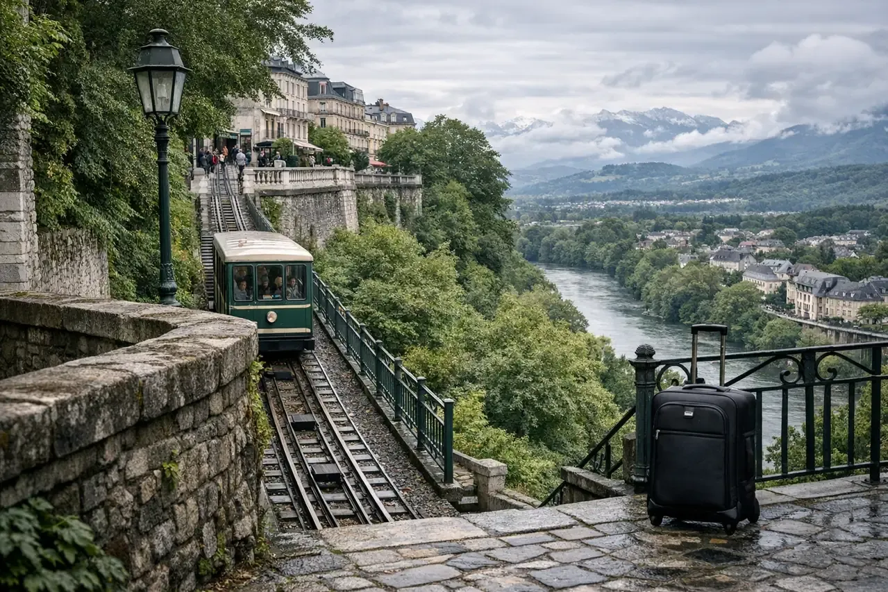 Illustration du guide Le Funiculaire de Pau vous mène de la gare à la place Royale