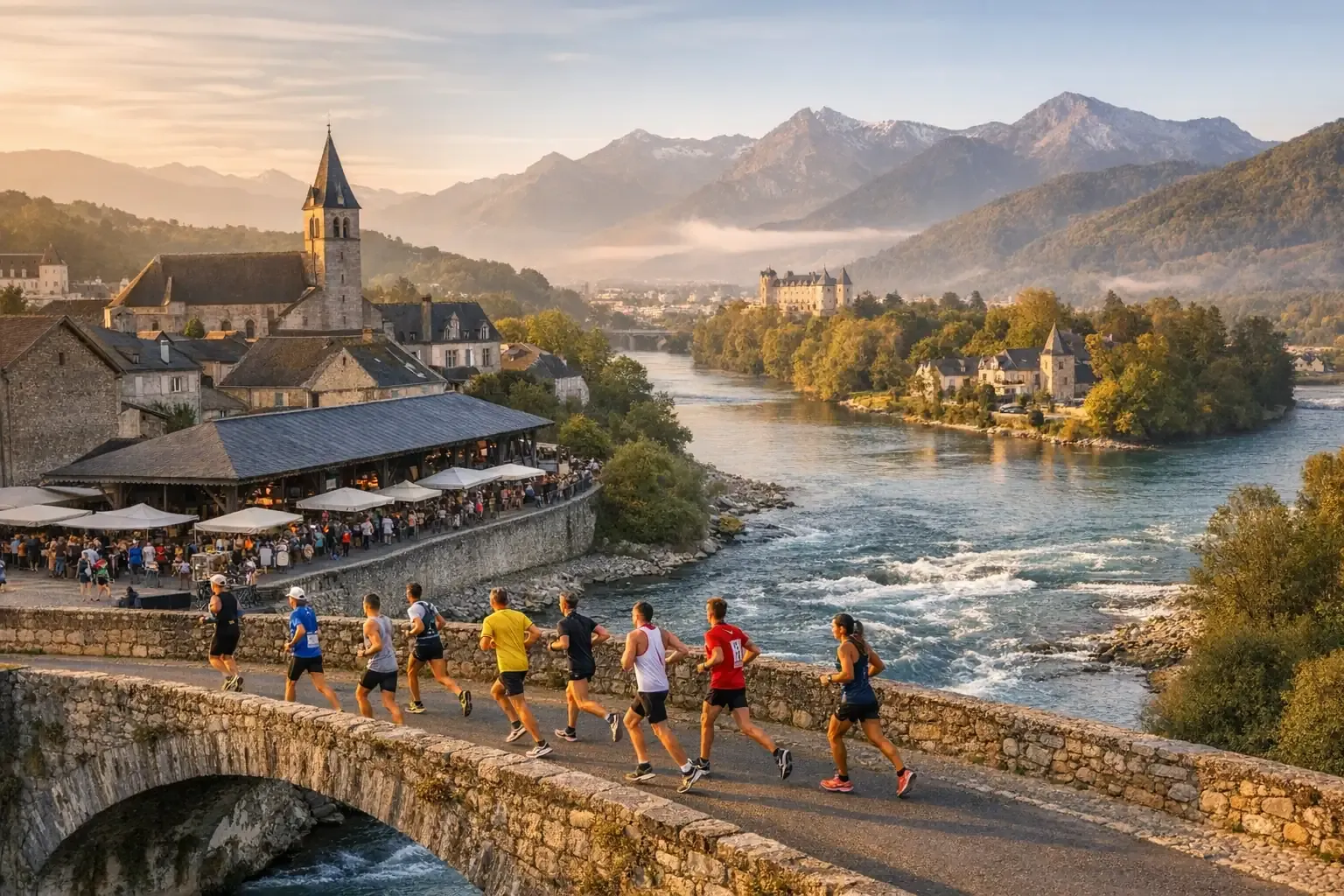 Illustration du guide Le Tour du Béarn 2020 raconte une course à pied très locale