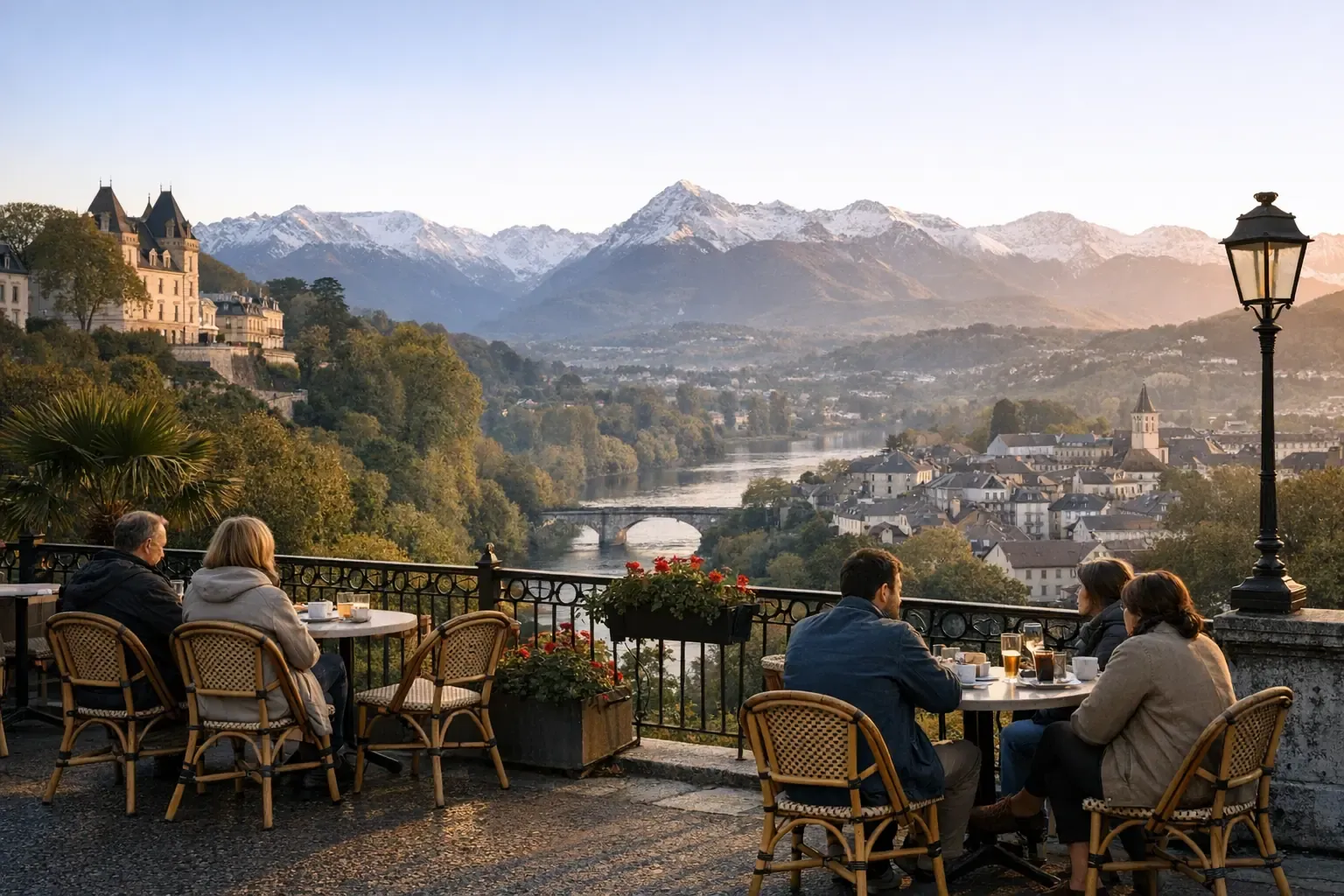 Illustration du guide Le Boulevard restaurant à Pau : Brasserie avec vue sur les Pyrénées