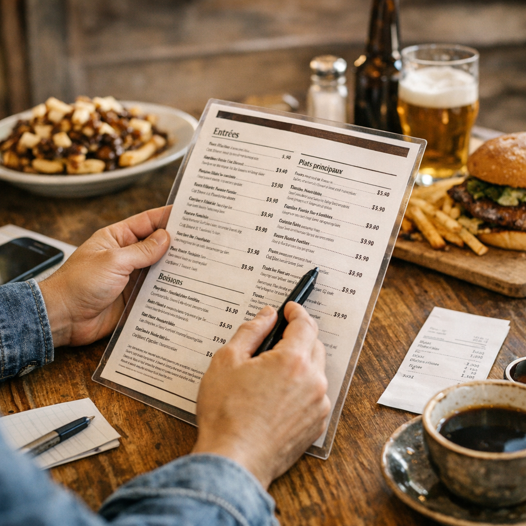 Menu et prix : quoi regarder avant de commander