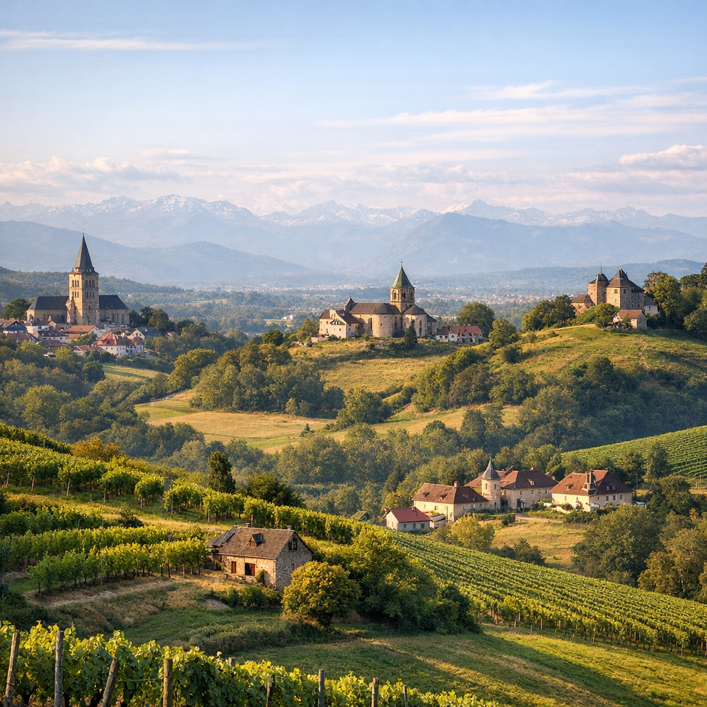 Dans les coteaux du Jurançon&nbsp;: Monein, Lacommande, Lescar et Franqueville