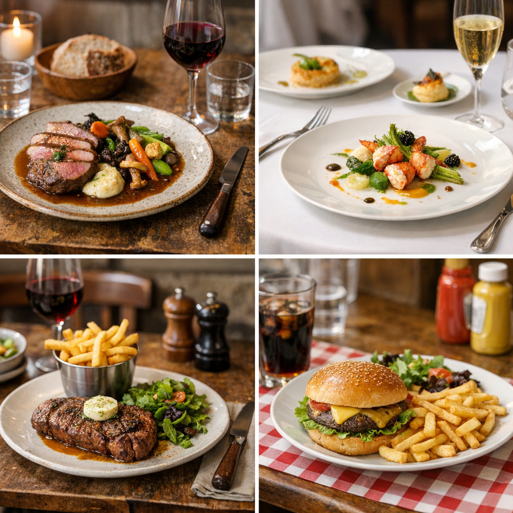 Tableau comparatif : bistronomique, gastronomique, bistrot ou petit prix ?